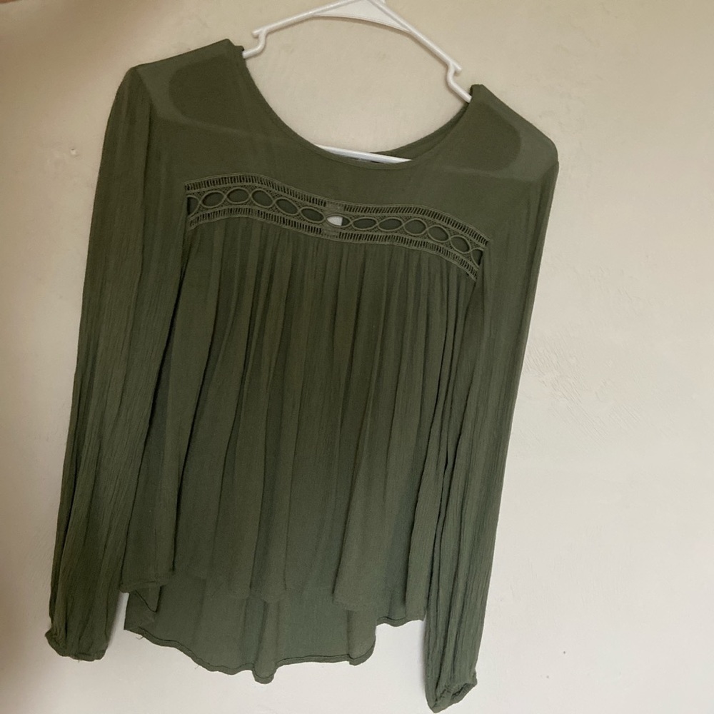 American Eagle xs olive green long sleeve